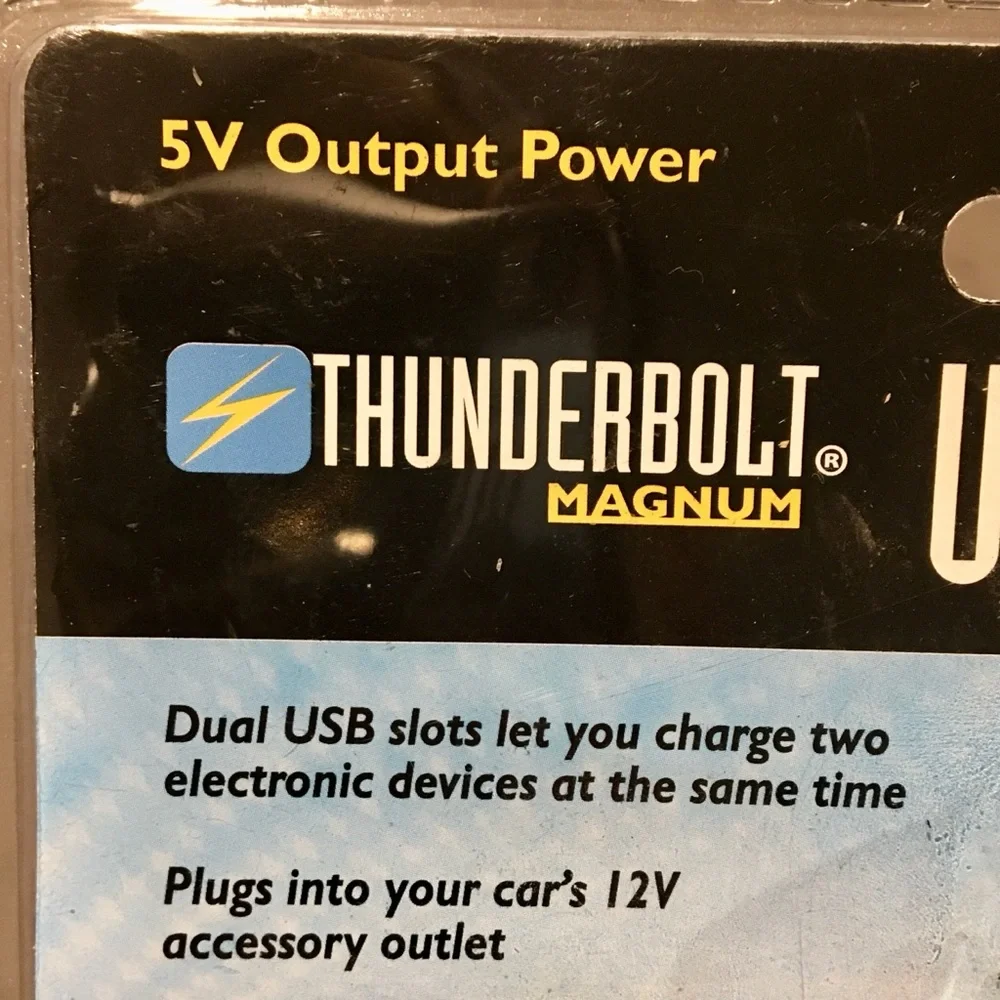 Thunderbolt Magnum USB Car Adapter New!
